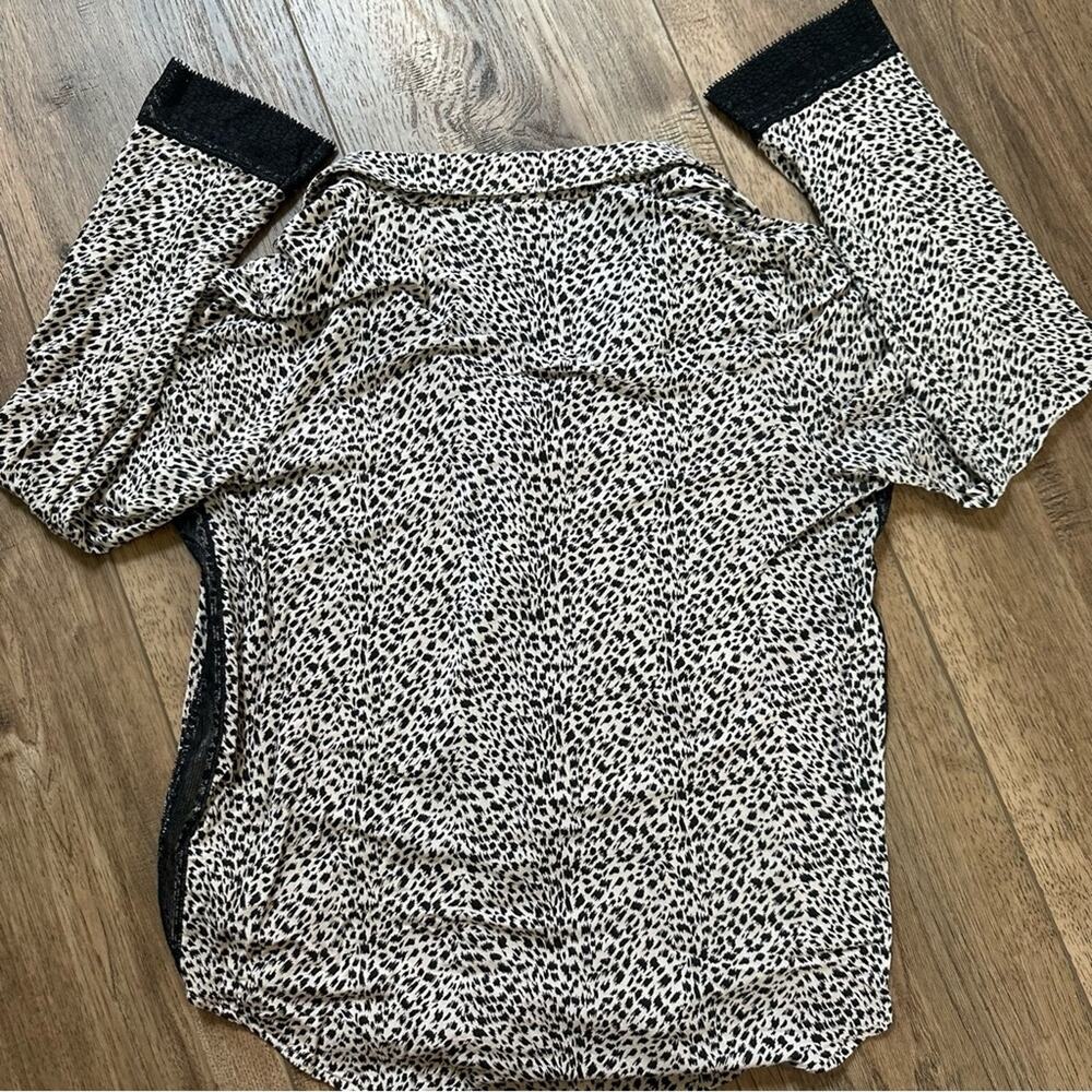 Victoria’s Secret Pajama Lounge Top Animal Print Lace Modal Small - Picture 7 of 10